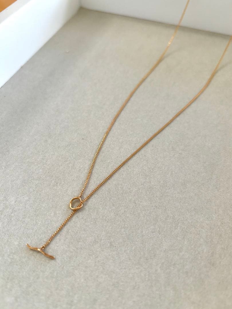 ete [レイヤード] K10YG セミロング ラリエット　美品