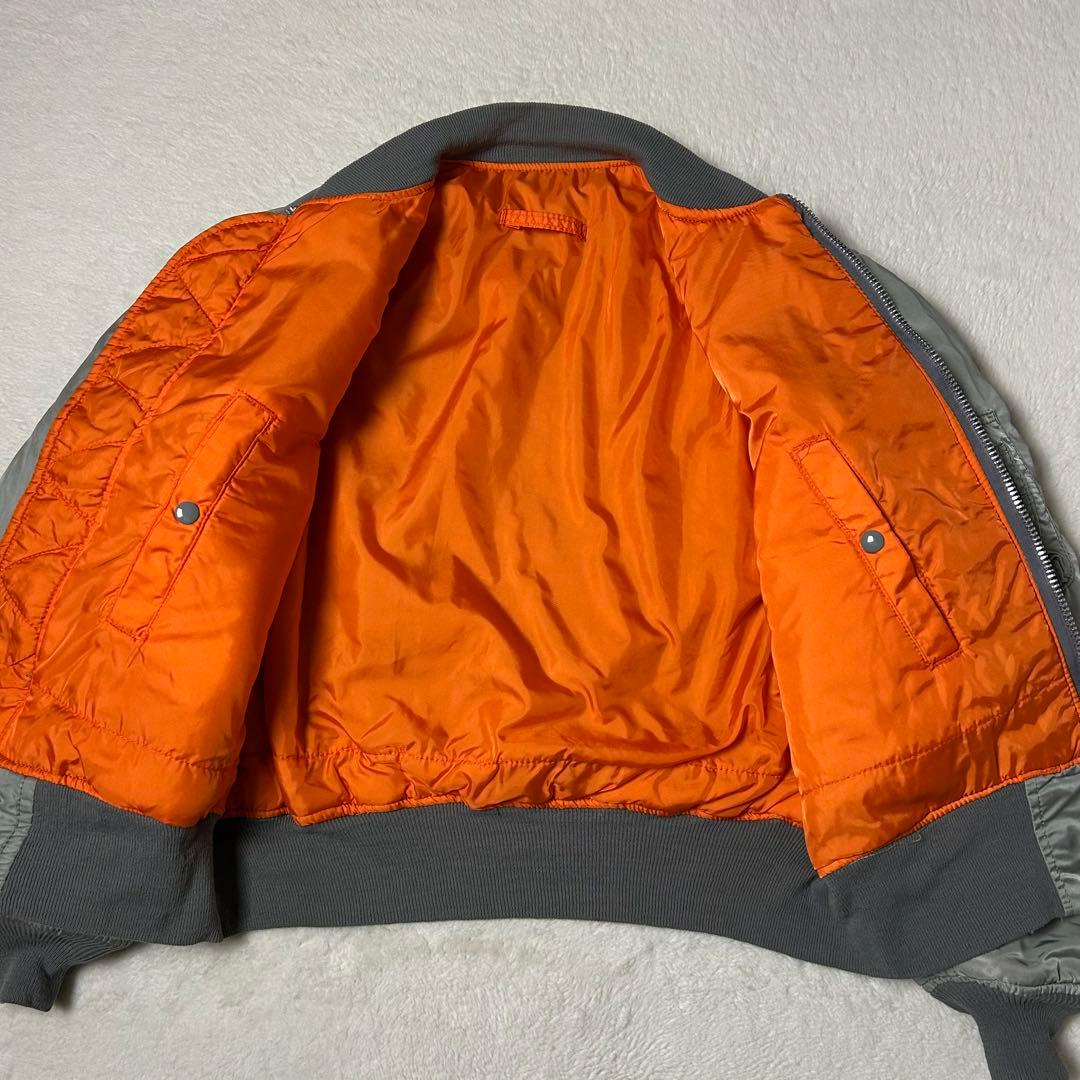 希少✨ 90s USA製 アルファ MA-1 グレー L フライトジャケット