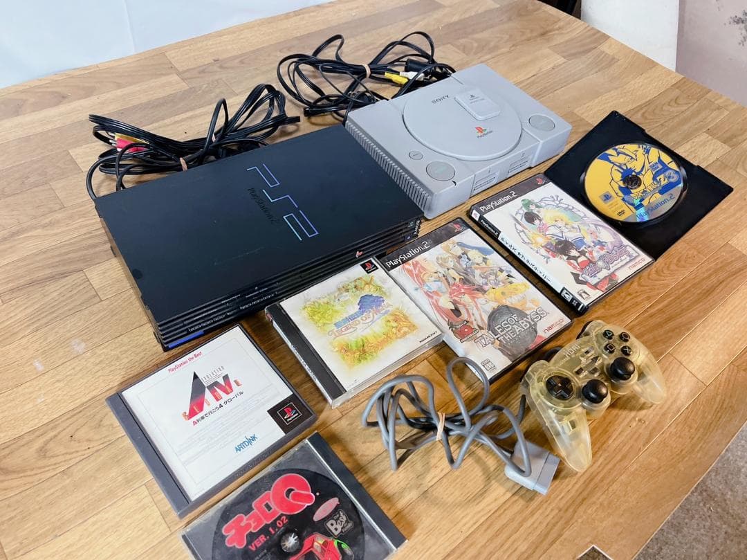 【ジャンク品】SONY PlayStation 1 & 2  ソフト付きセット