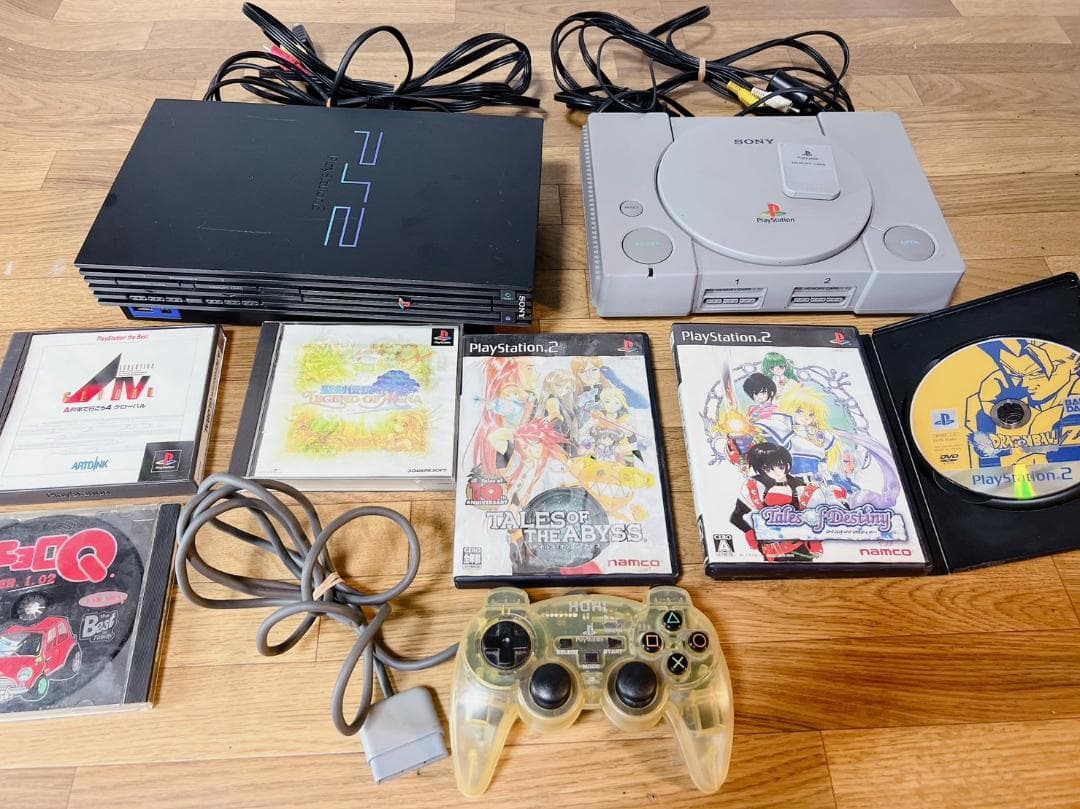 【ジャンク品】SONY PlayStation 1 & 2  ソフト付きセット