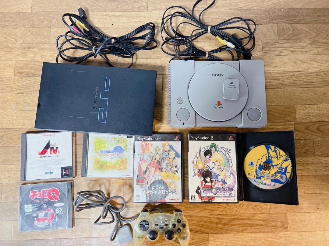 【ジャンク品】SONY PlayStation 1 & 2  ソフト付きセット