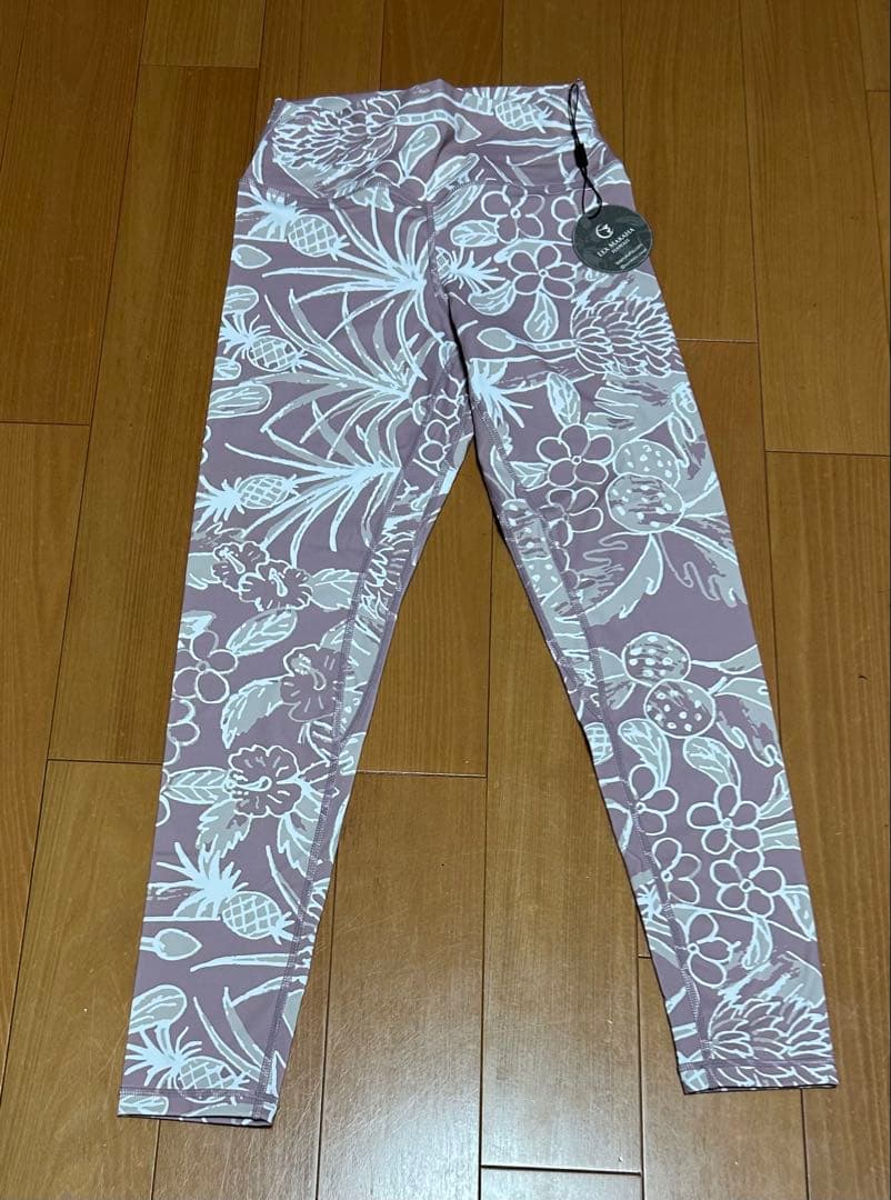 Lea Makaha フローラル ヨガレギンス　ローズベージュ