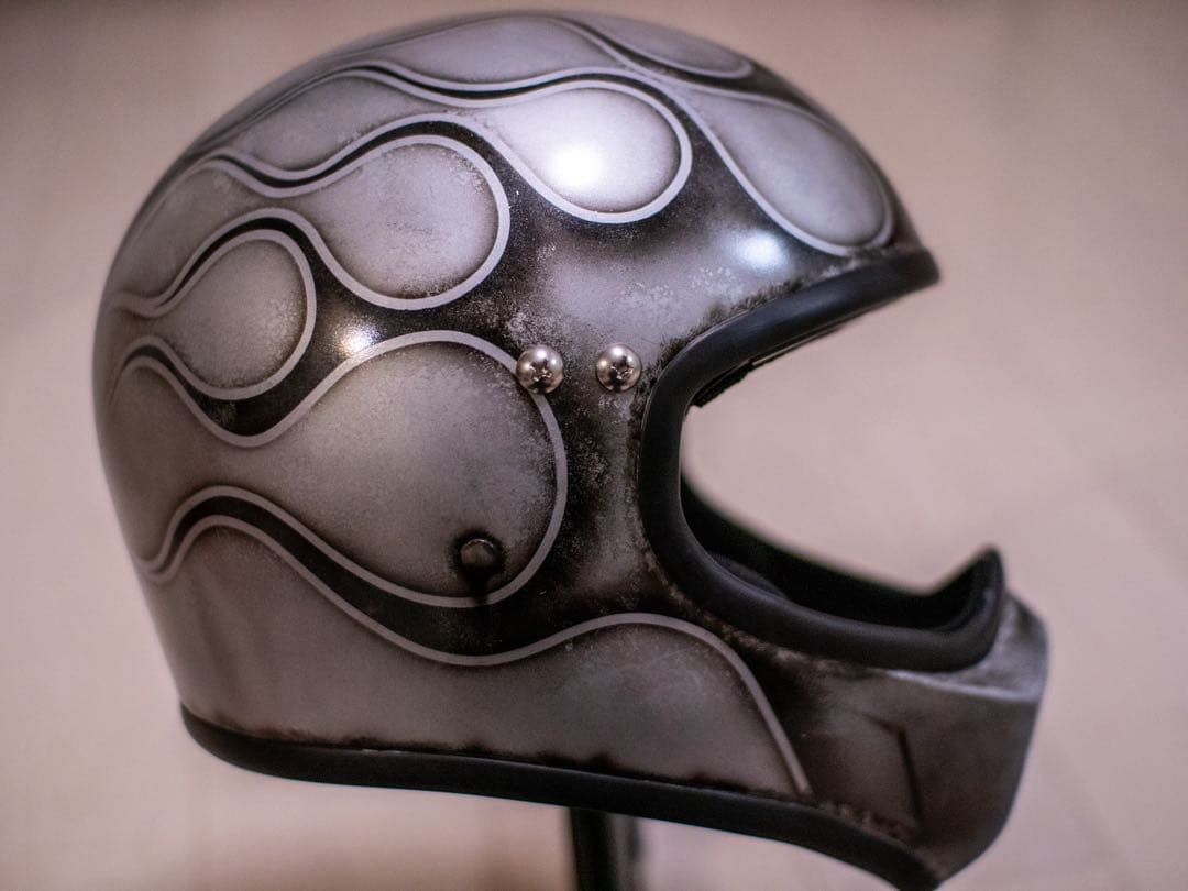 フルフェイス　ドラッグタイプ　クラシック　シルバーエイジング黒フレア