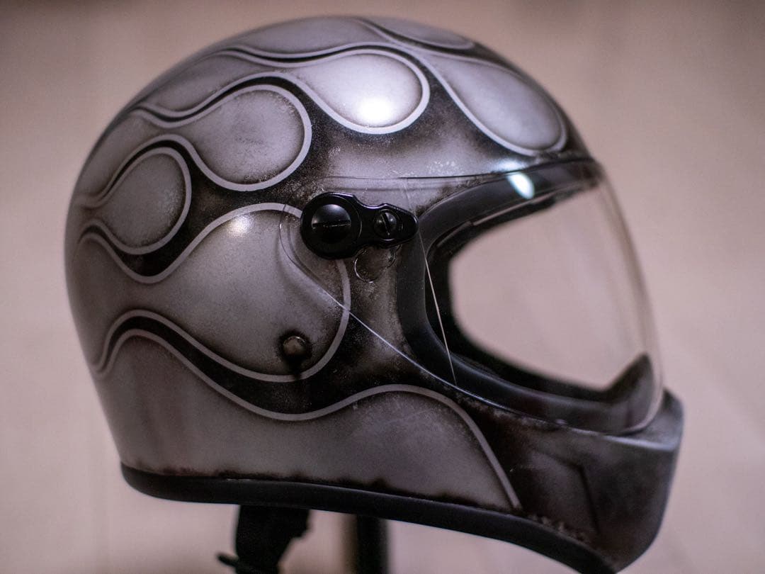 フルフェイス　ドラッグタイプ　クラシック　シルバーエイジング黒フレア