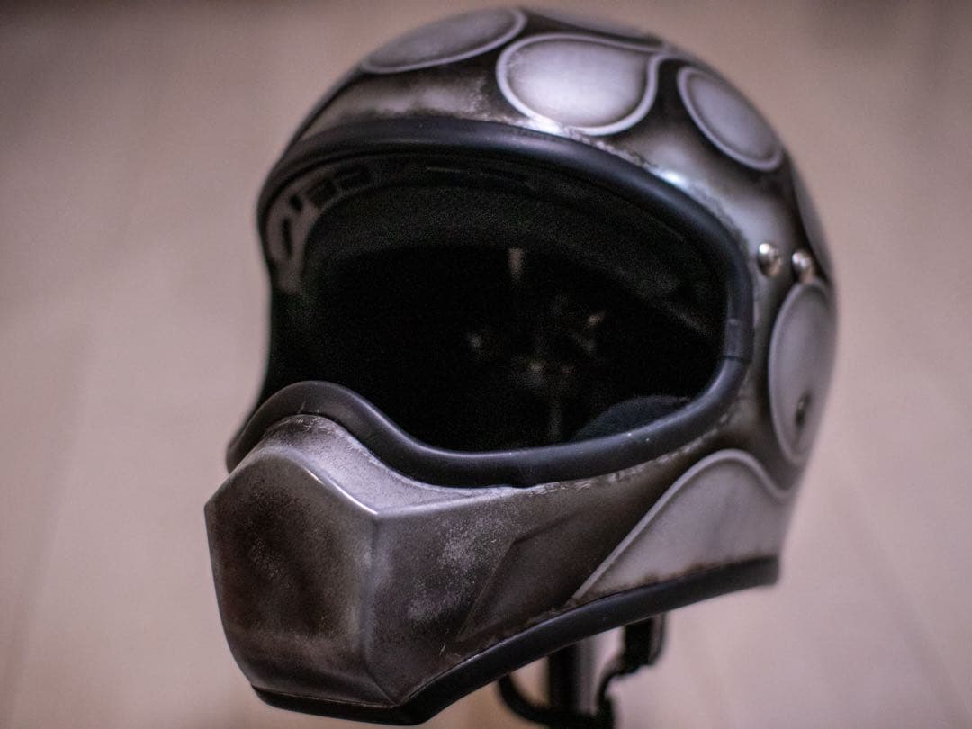 フルフェイス　ドラッグタイプ　クラシック　シルバーエイジング黒フレア