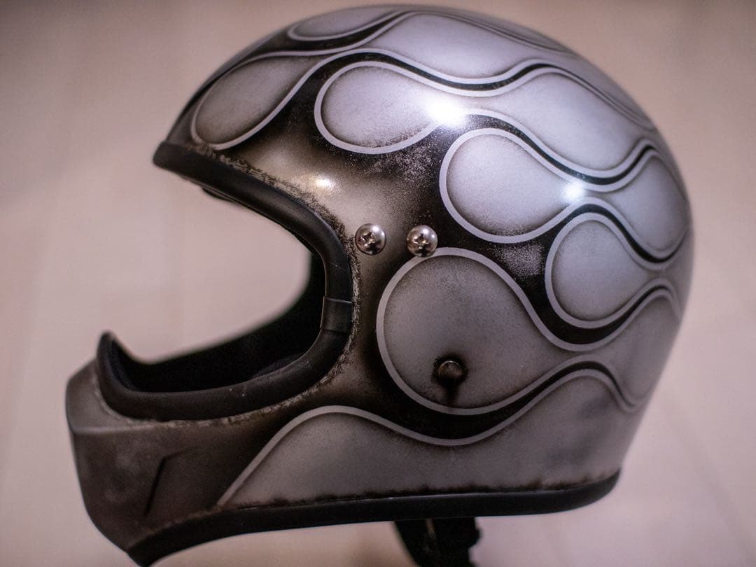 フルフェイス　ドラッグタイプ　クラシック　シルバーエイジング黒フレア