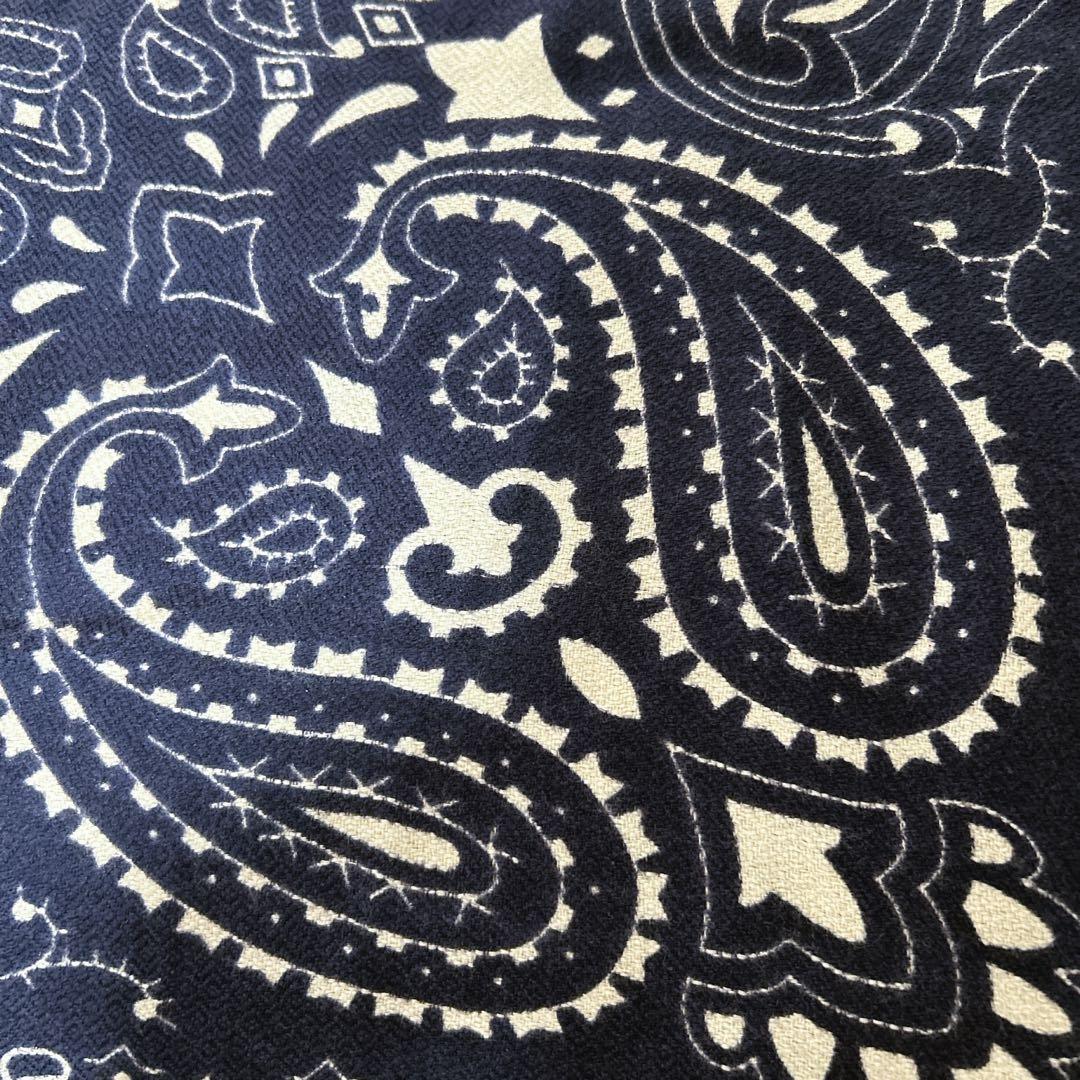 マニプリ　manipuri ペイズリー柄　ウールシルクストール　大判
