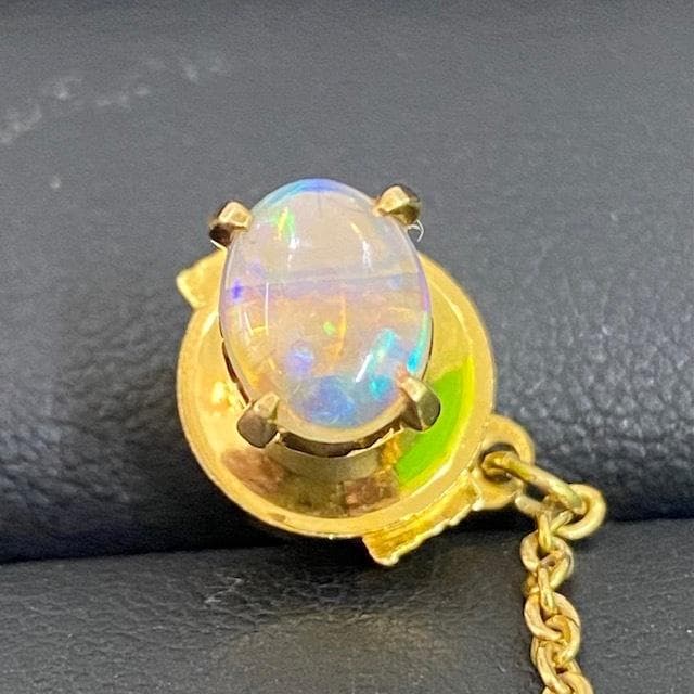K18 オパール　ピン　総重量約3.9ｇ　アンティーク　装飾ピン カフス