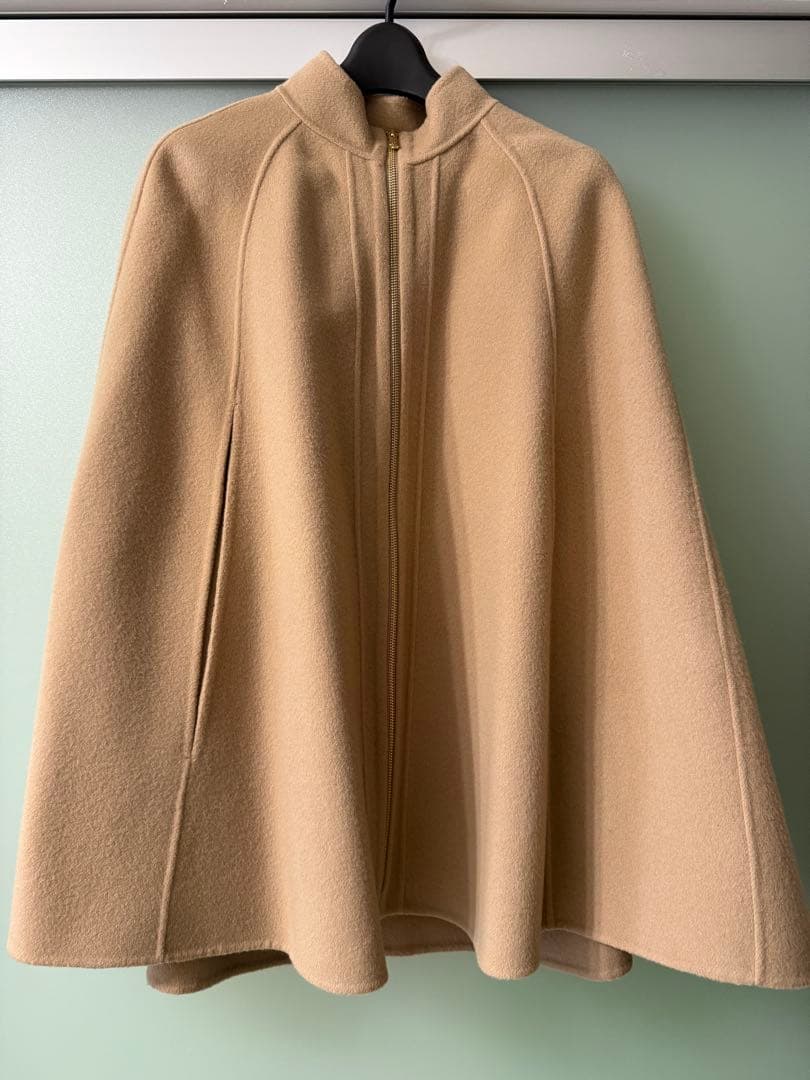 ※専用　ANAYI シャルムビーバーミドルケープコート 36 キャメル