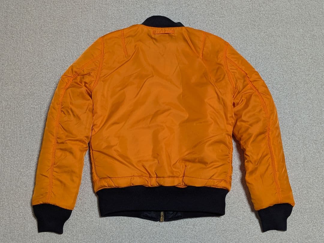 美品 アルファインダストリーズ MA-1 黒フライトジャケット 空軍 米国古着S