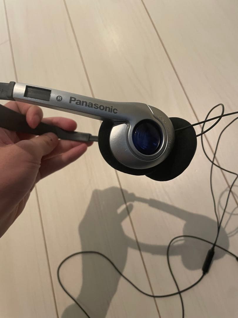 Panasonic 有線ヘッドホン シルバー y2k レトロ