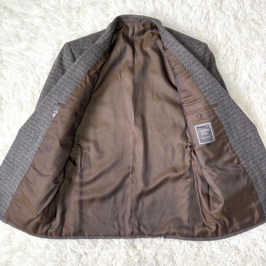 【美品】クリスチャンディオール　ヘリンボーン　ウール　セットアップ　ヴィンテージ