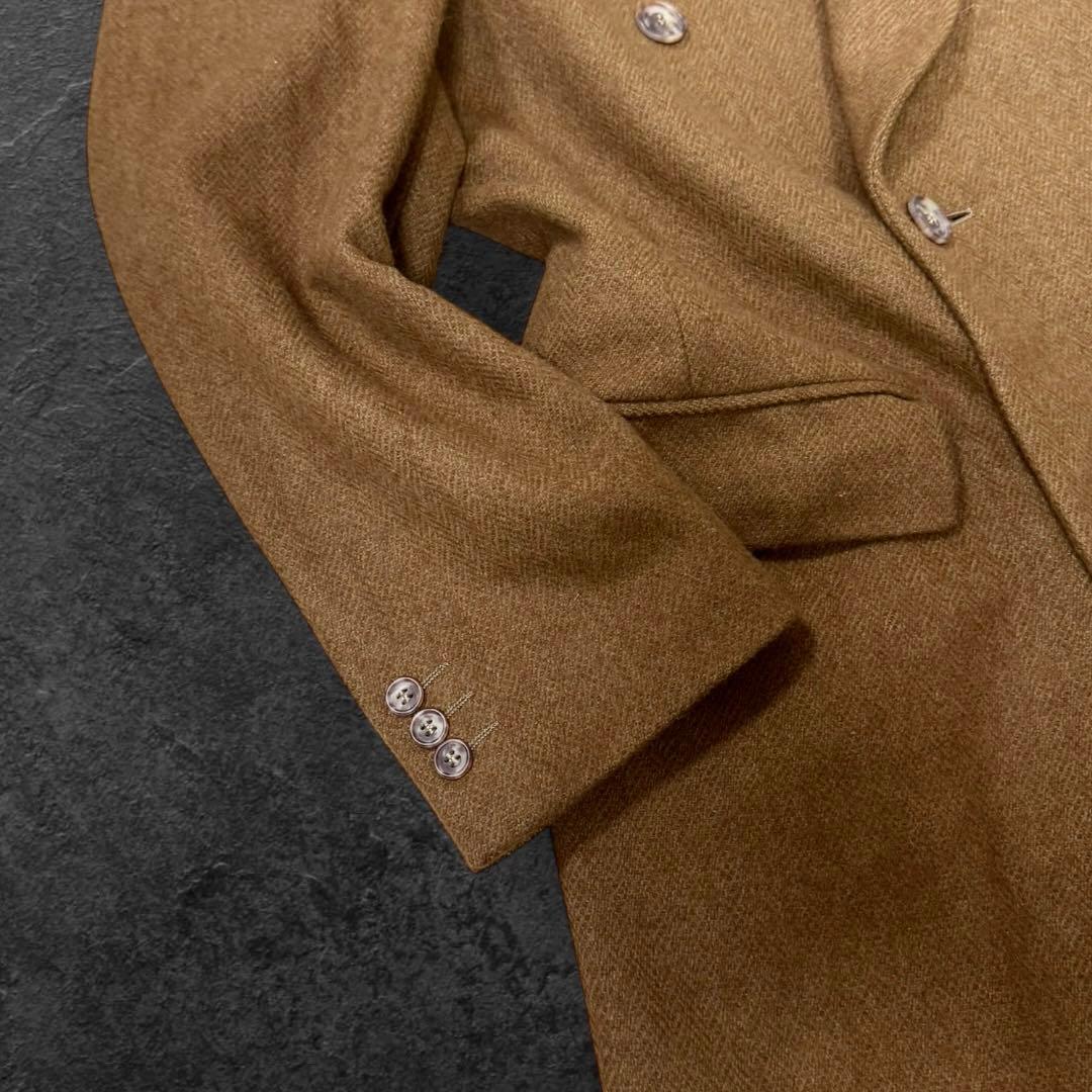 GE04定価70万【DUNHILL/ダンヒル】キャメルアルパカ チェスターコート