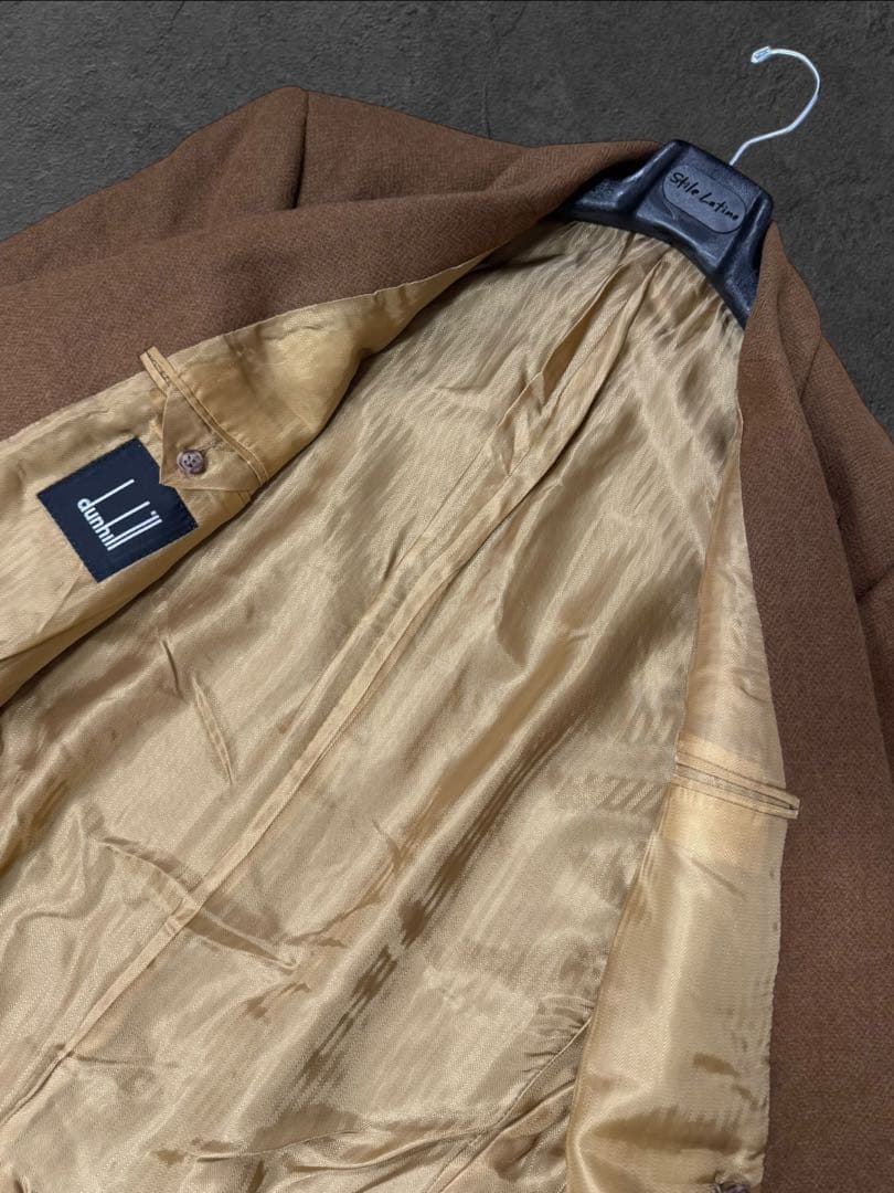 GE04定価70万【DUNHILL/ダンヒル】キャメルアルパカ チェスターコート