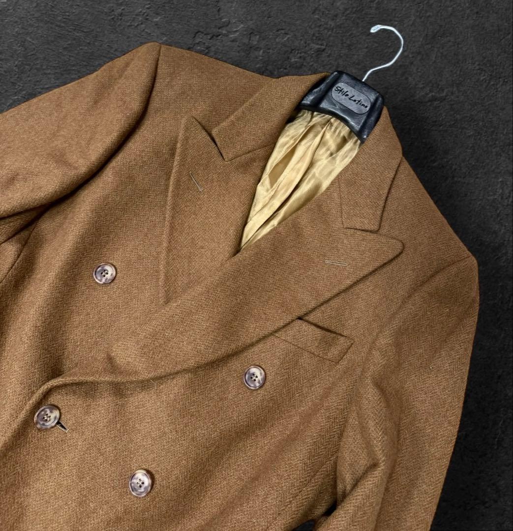 GE04定価70万【DUNHILL/ダンヒル】キャメルアルパカ チェスターコート