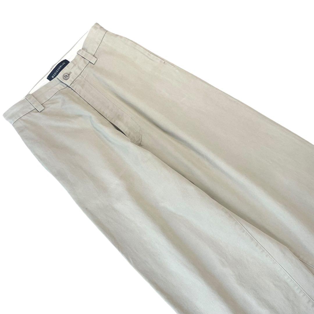 極美品✨マディソンブルー チノパン ハイウエストパンツ ワイド ベージュ 01
