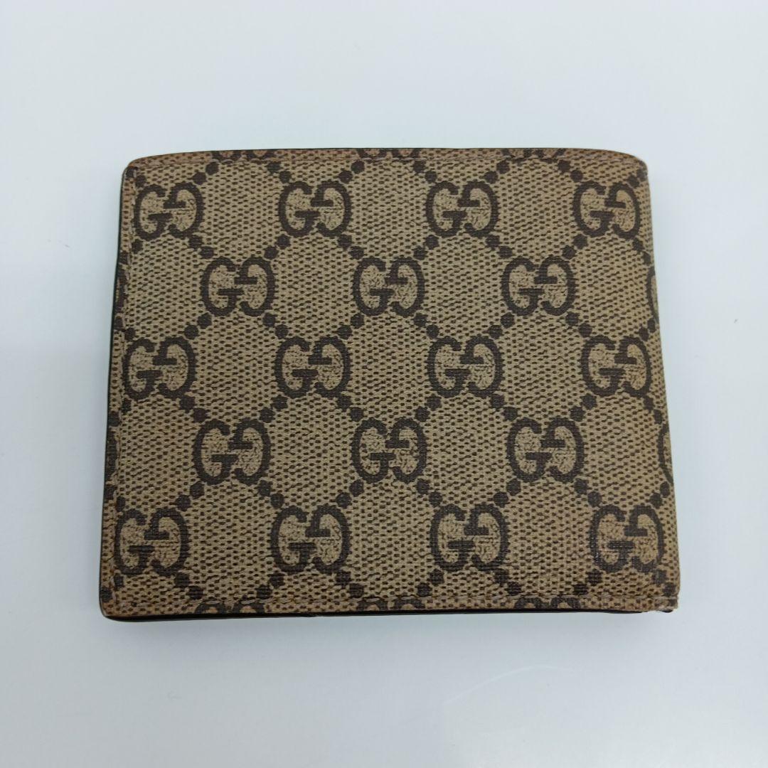 KB101 グッチ GGスプリーム 2つ折り財布 メンズ 虎 タイガー