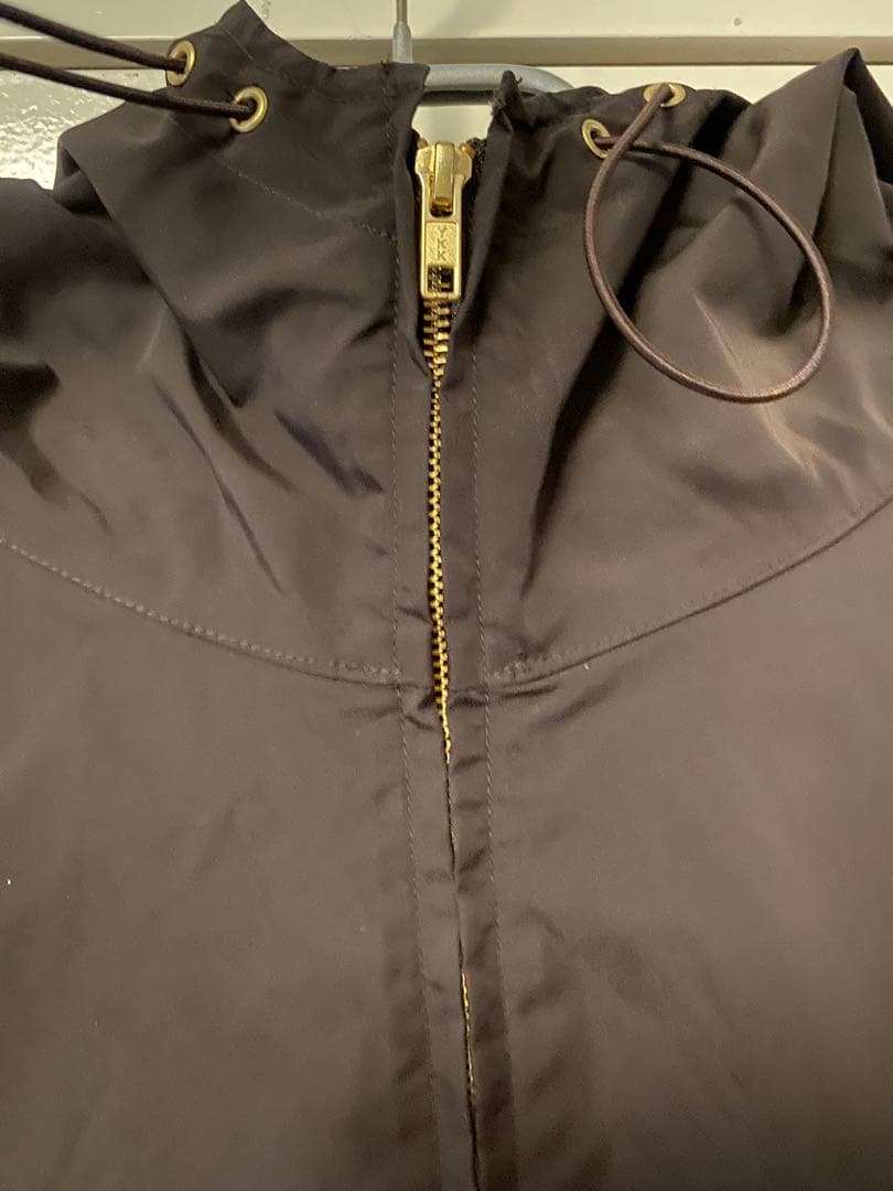 【美品】Deuxieme Classeナイロン フルジップ ブルゾン ブラウン