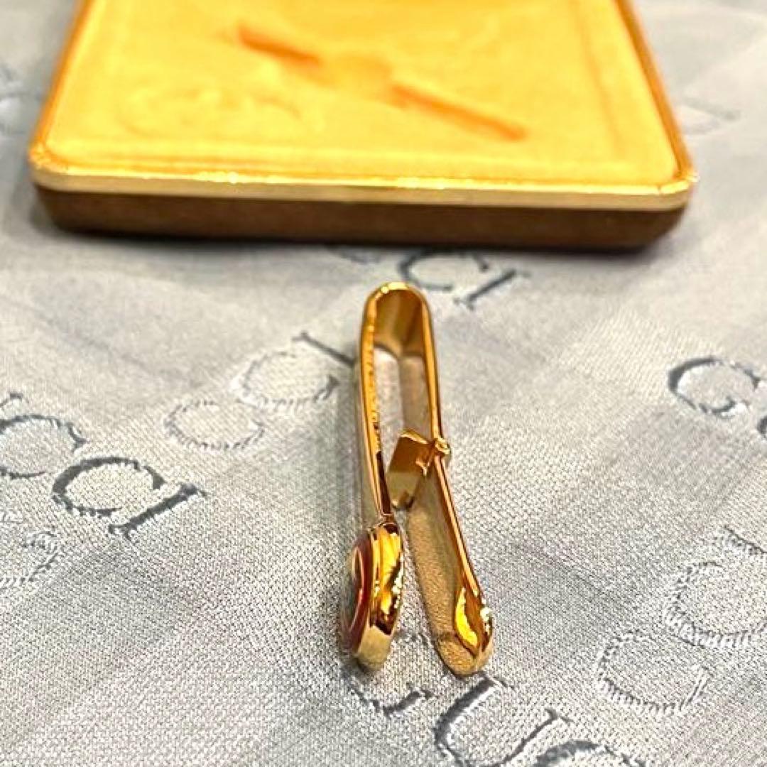希少✨極美品✨GUCCI グッチ ネクタイピン インターロッキングG ゴールド色