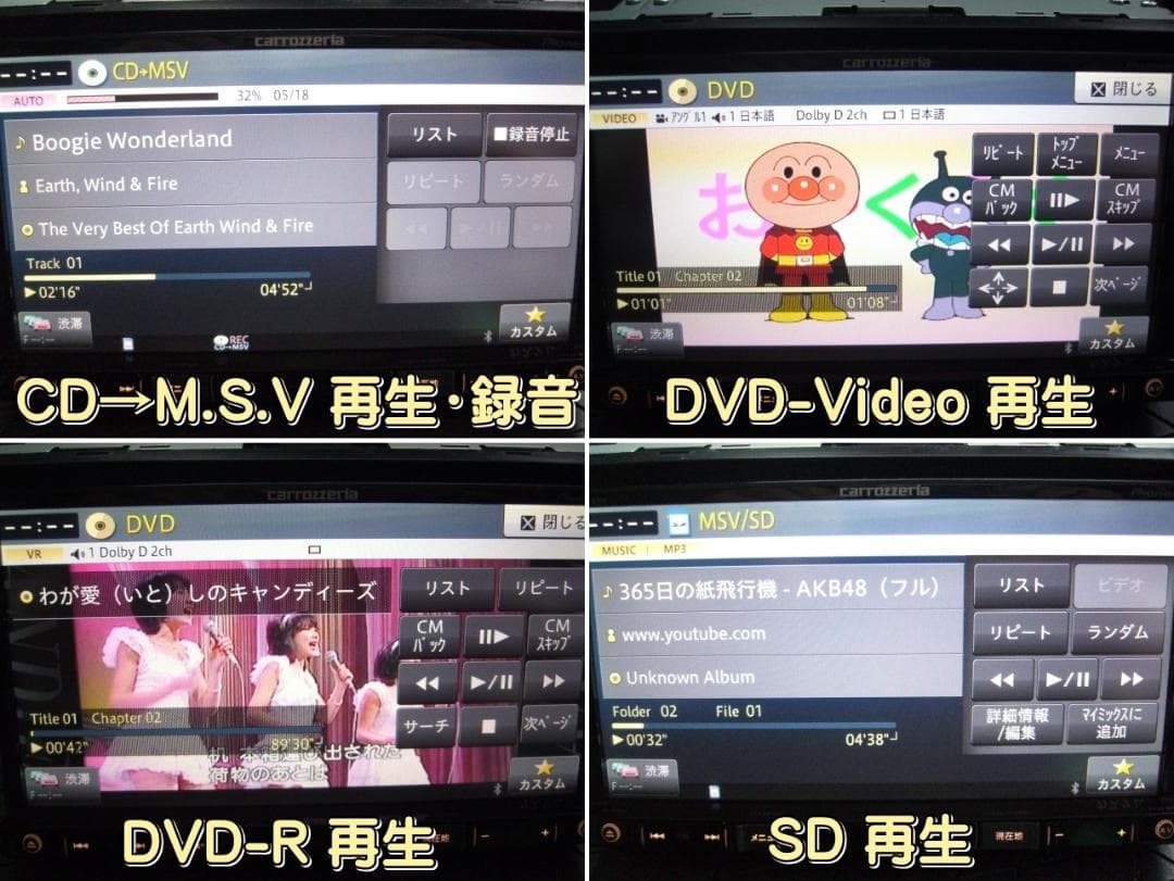 k はな 2025年度版地図カロッツェリアAVIC-RZ09本体のみ動作品