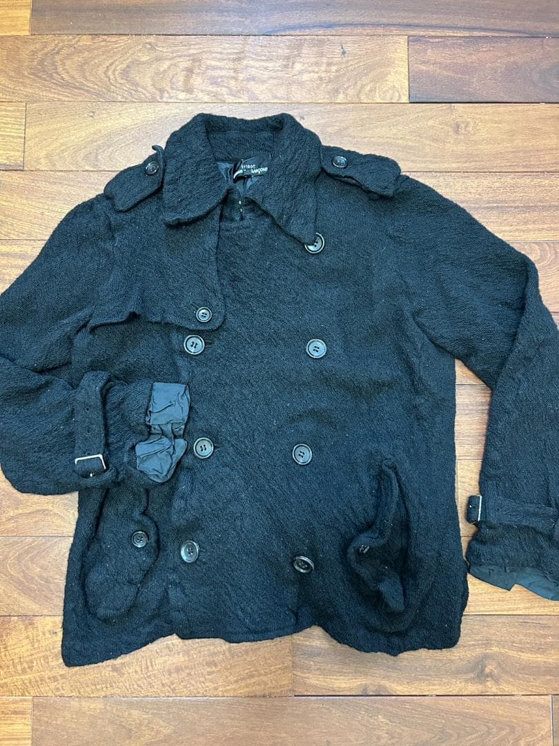 トリココムデギャルソン 縮絨ライダースジャケット タオ