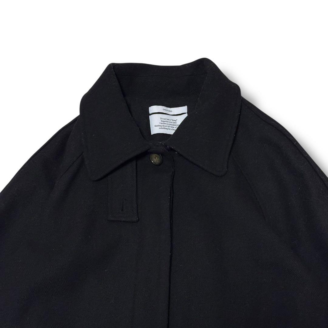 【極美品】OHOTORO Dublin Coat ベルト付き ウールコート 黒