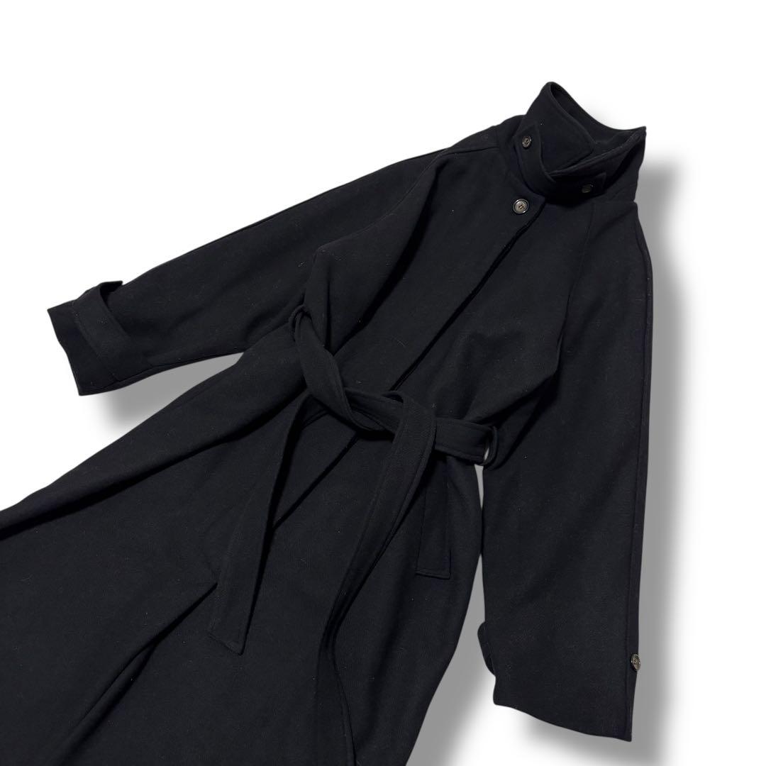 【極美品】OHOTORO Dublin Coat ベルト付き ウールコート 黒