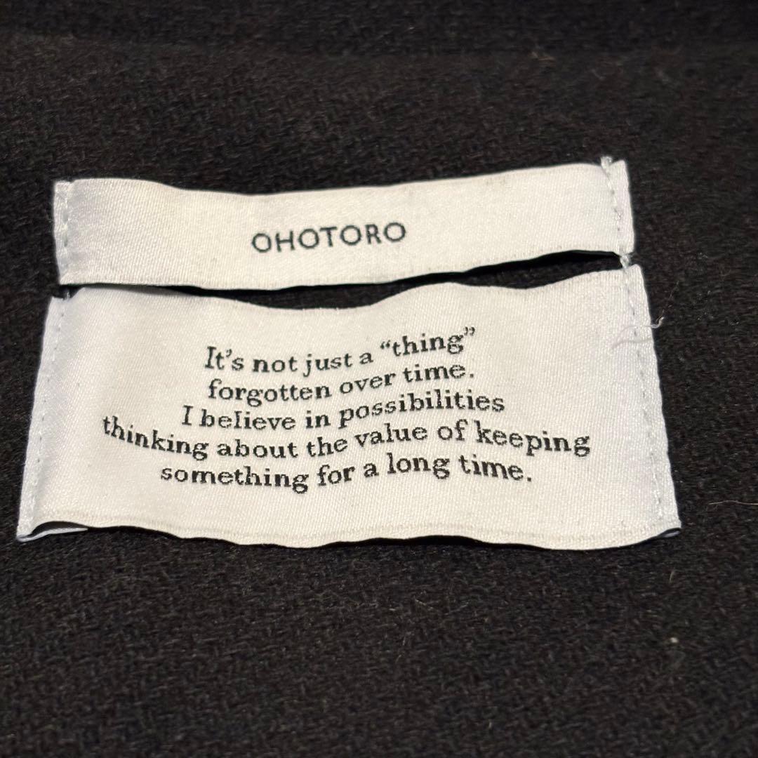 【極美品】OHOTORO Dublin Coat ベルト付き ウールコート 黒