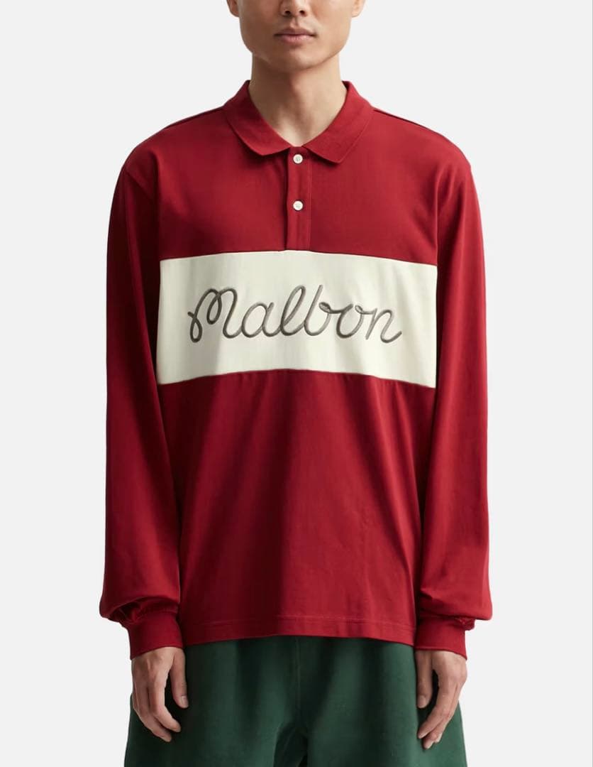 新品 正規品 マルボンゴルフMalbon Golf ポロシャツ 長袖 Lサイズ