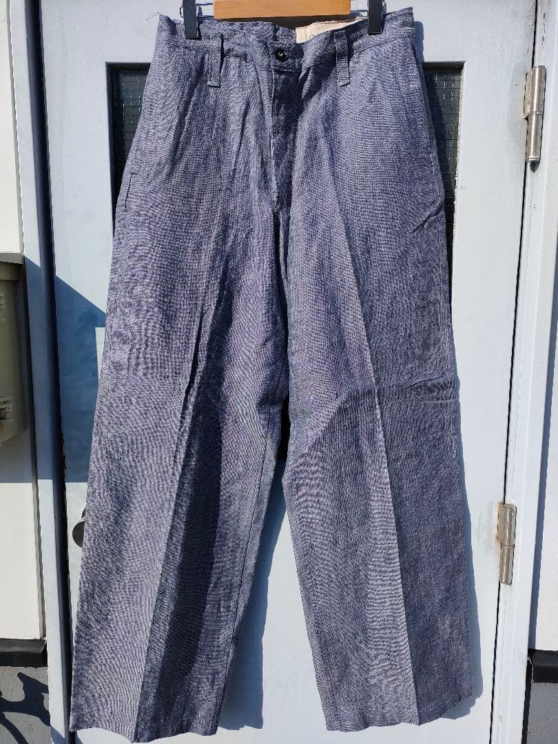 50〜60's フランス軍 ラミー リネンセーラーパンツ デッド W33