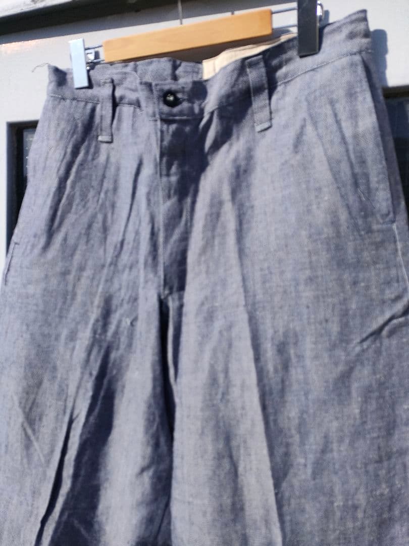 50〜60's フランス軍 ラミー リネンセーラーパンツ デッド W33