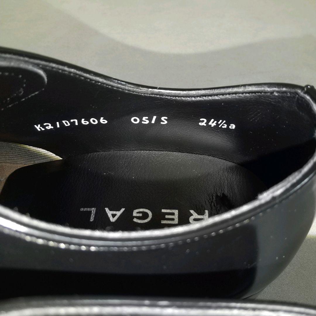 極美品　REGAL　24．5　051S ストレートチップ　ドレスシューズ　黒