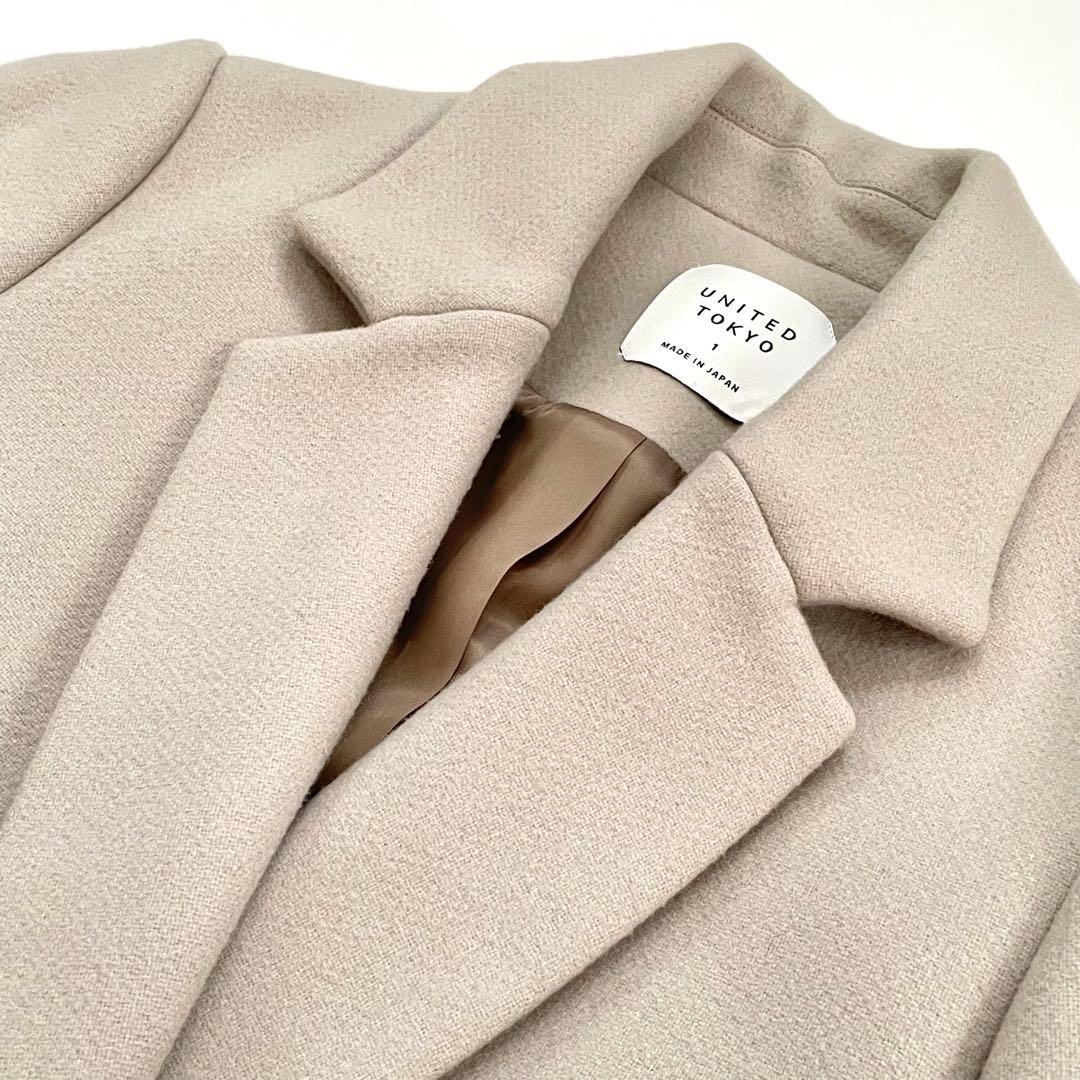 UNITED TOKYOコンフィメルトンチェスター ロングコート アイボリー　S