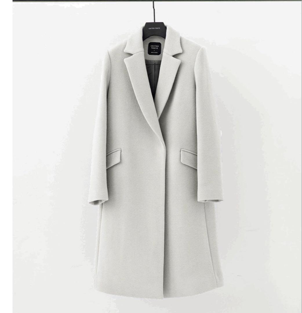 UNITED TOKYOコンフィメルトンチェスター ロングコート アイボリー　S