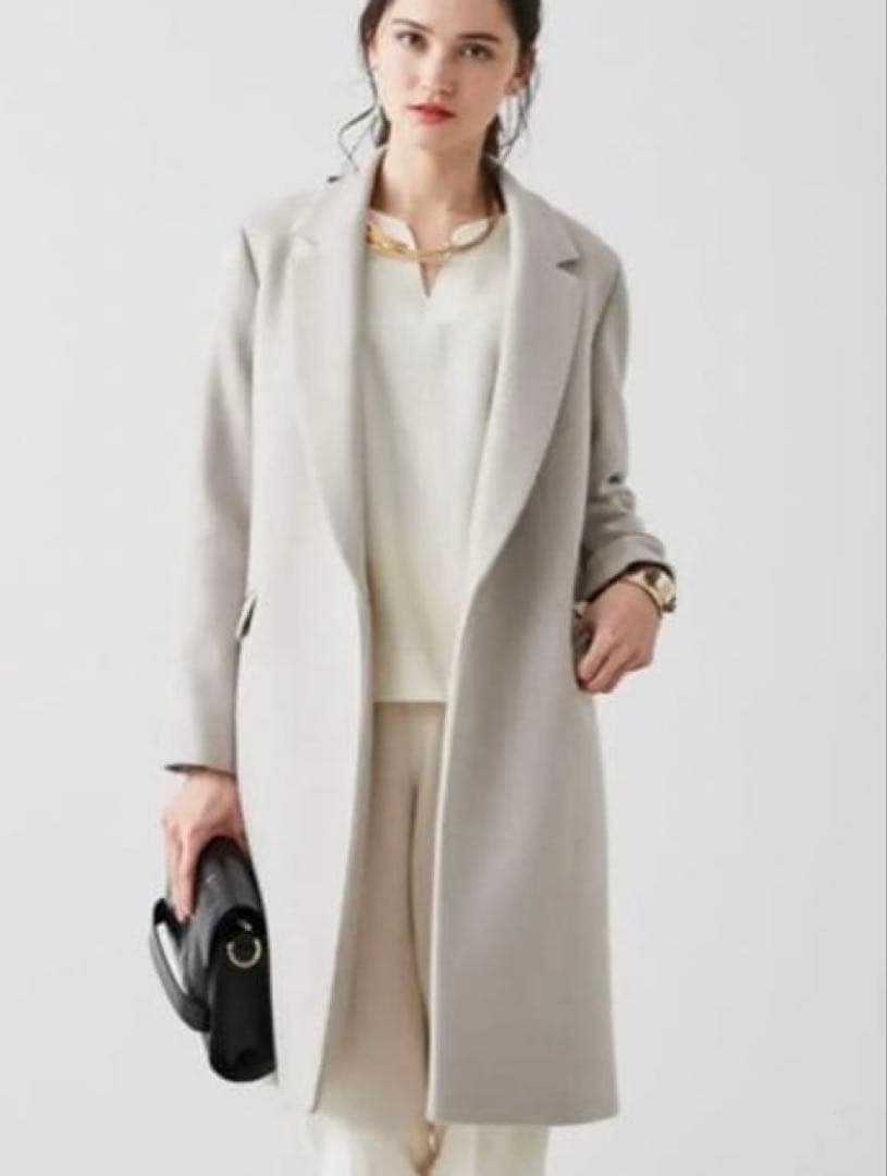 UNITED TOKYOコンフィメルトンチェスター ロングコート アイボリー　S