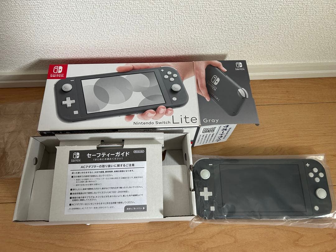 【ジャンク・美品】Nintendo Switch Lite 本体 グレー 箱付き