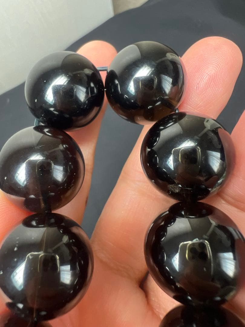 魔除けの王様⭐︎モリオンブレス　大玉20ミリ