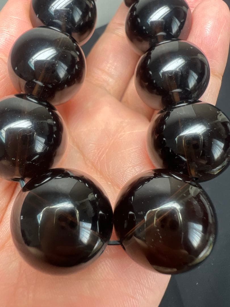 魔除けの王様⭐︎モリオンブレス　大玉20ミリ