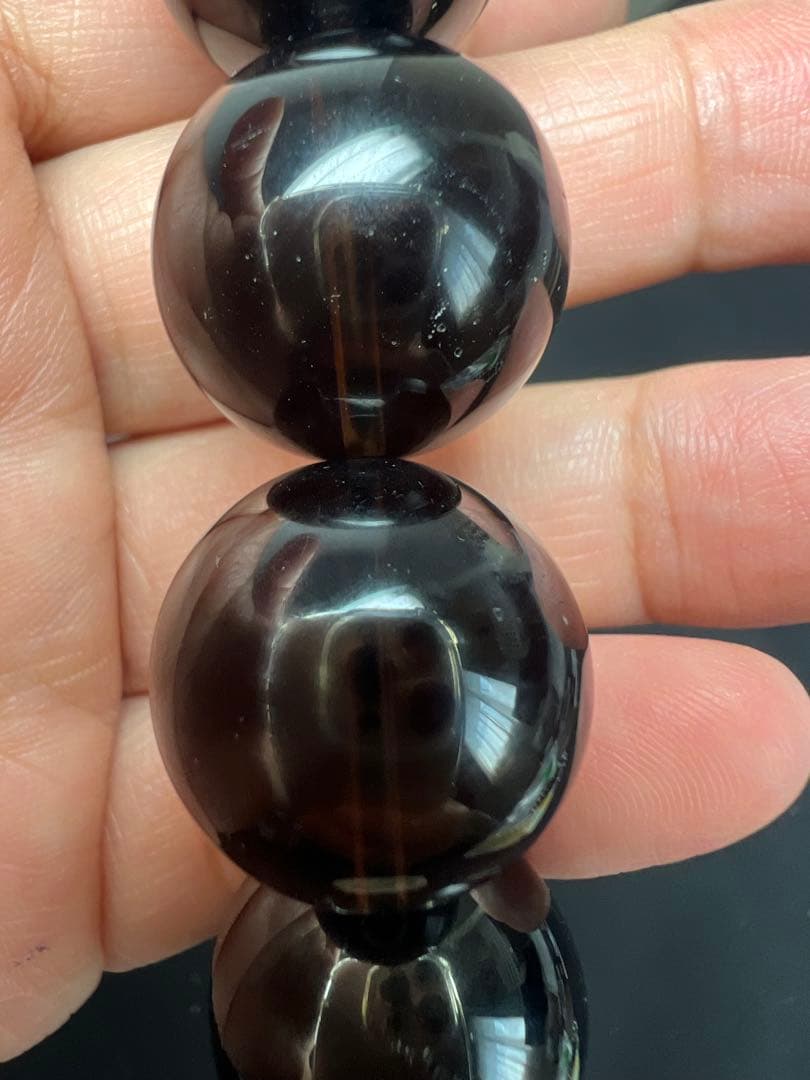 魔除けの王様⭐︎モリオンブレス　大玉20ミリ