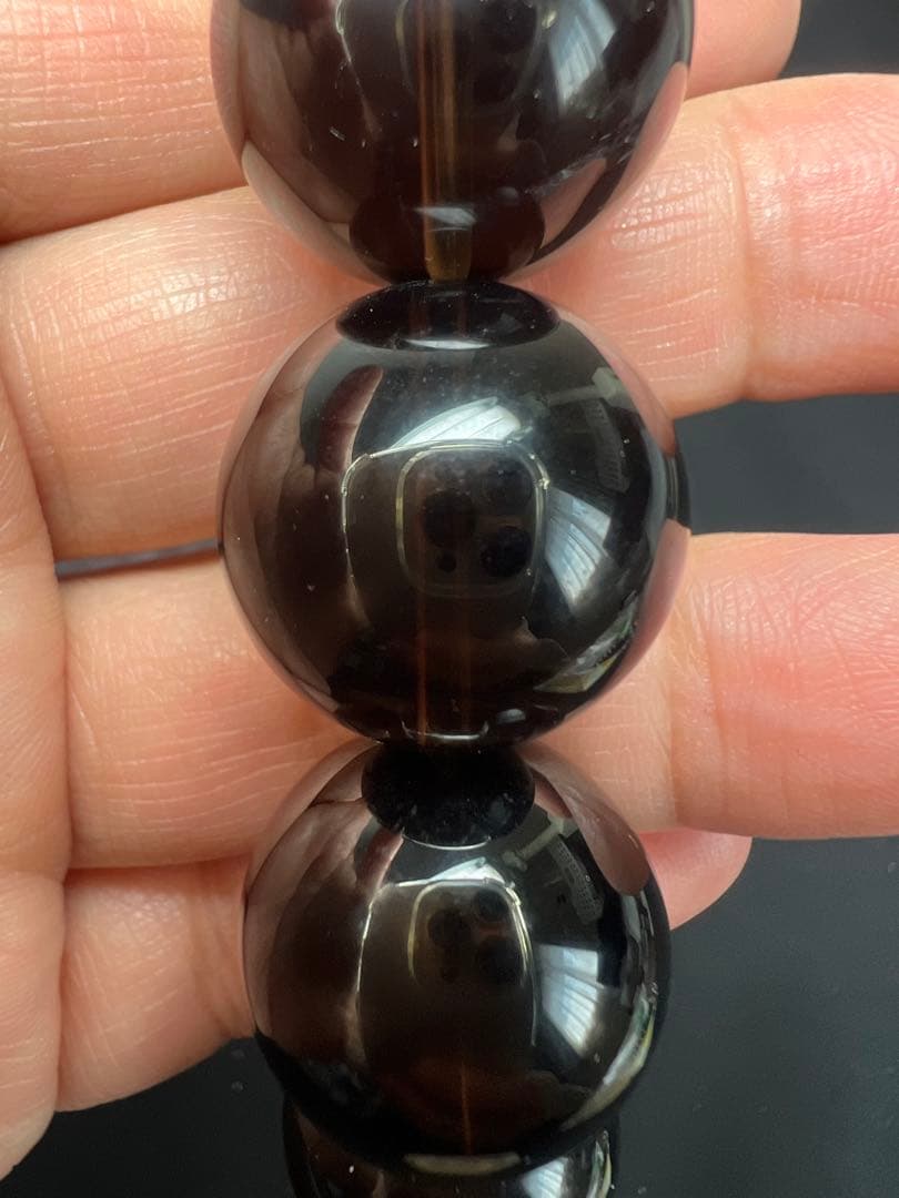 魔除けの王様⭐︎モリオンブレス　大玉20ミリ