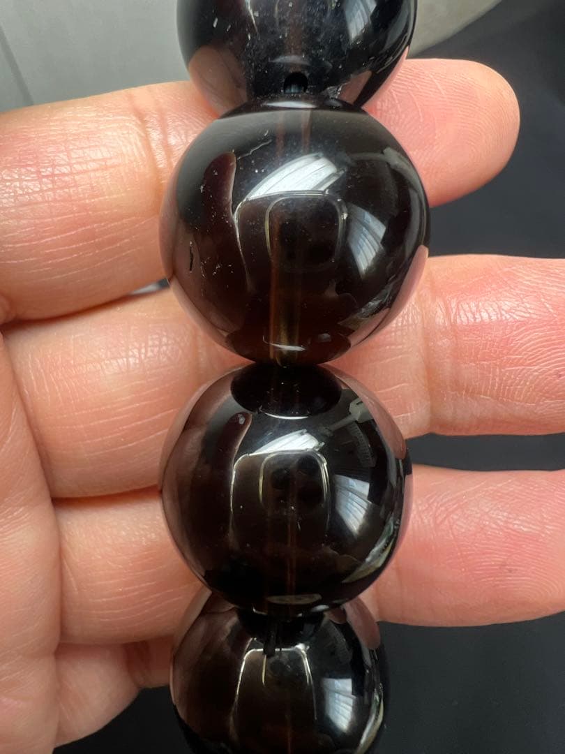 魔除けの王様⭐︎モリオンブレス　大玉20ミリ