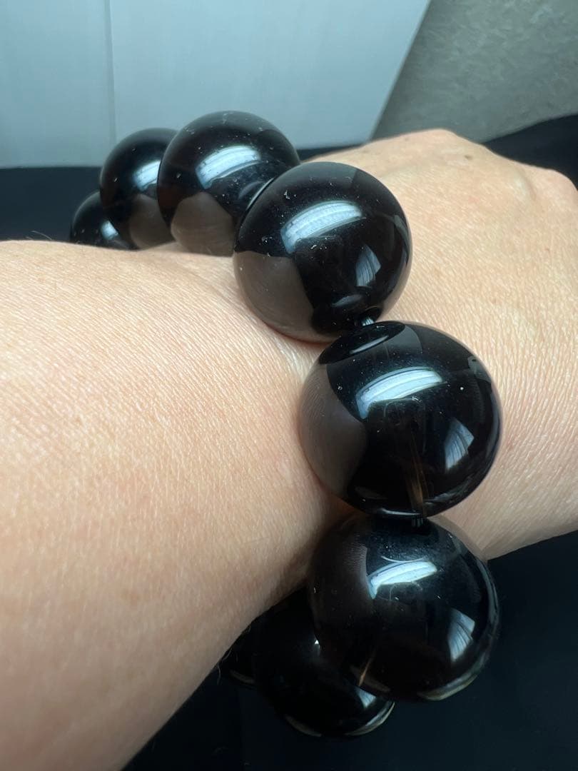 魔除けの王様⭐︎モリオンブレス　大玉20ミリ