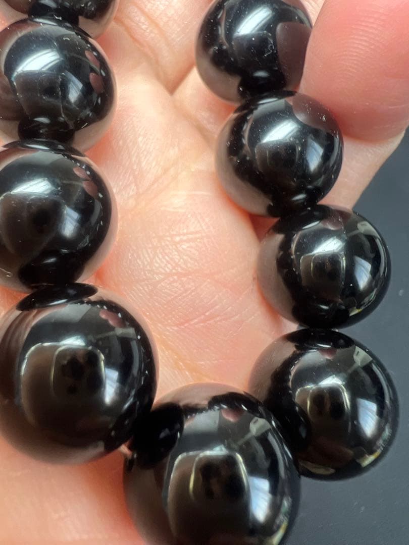 魔除けの王様⭐︎モリオンブレス　大玉20ミリ