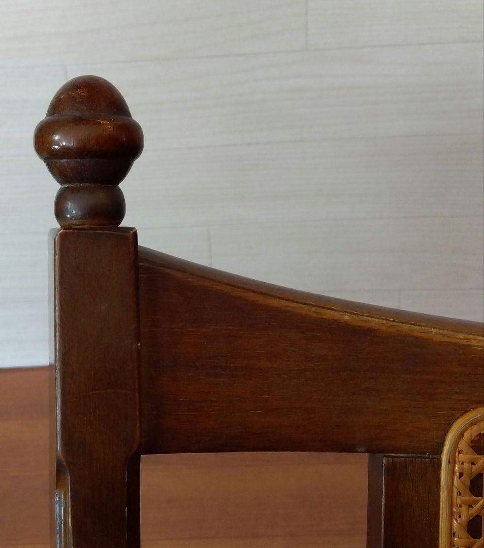 nic ニックチェーン　アンティーク　籐張り ダイニングチェア　希少