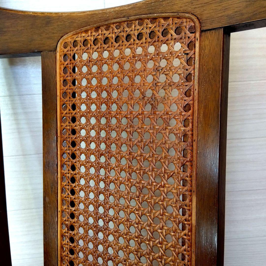 nic ニックチェーン　アンティーク　籐張り ダイニングチェア　希少