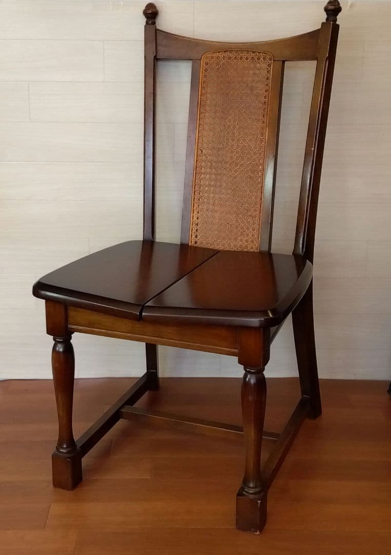 nic ニックチェーン　アンティーク　籐張り ダイニングチェア　希少