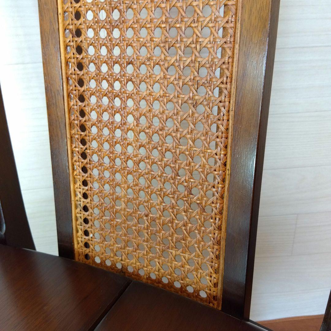 nic ニックチェーン　アンティーク　籐張り ダイニングチェア　希少