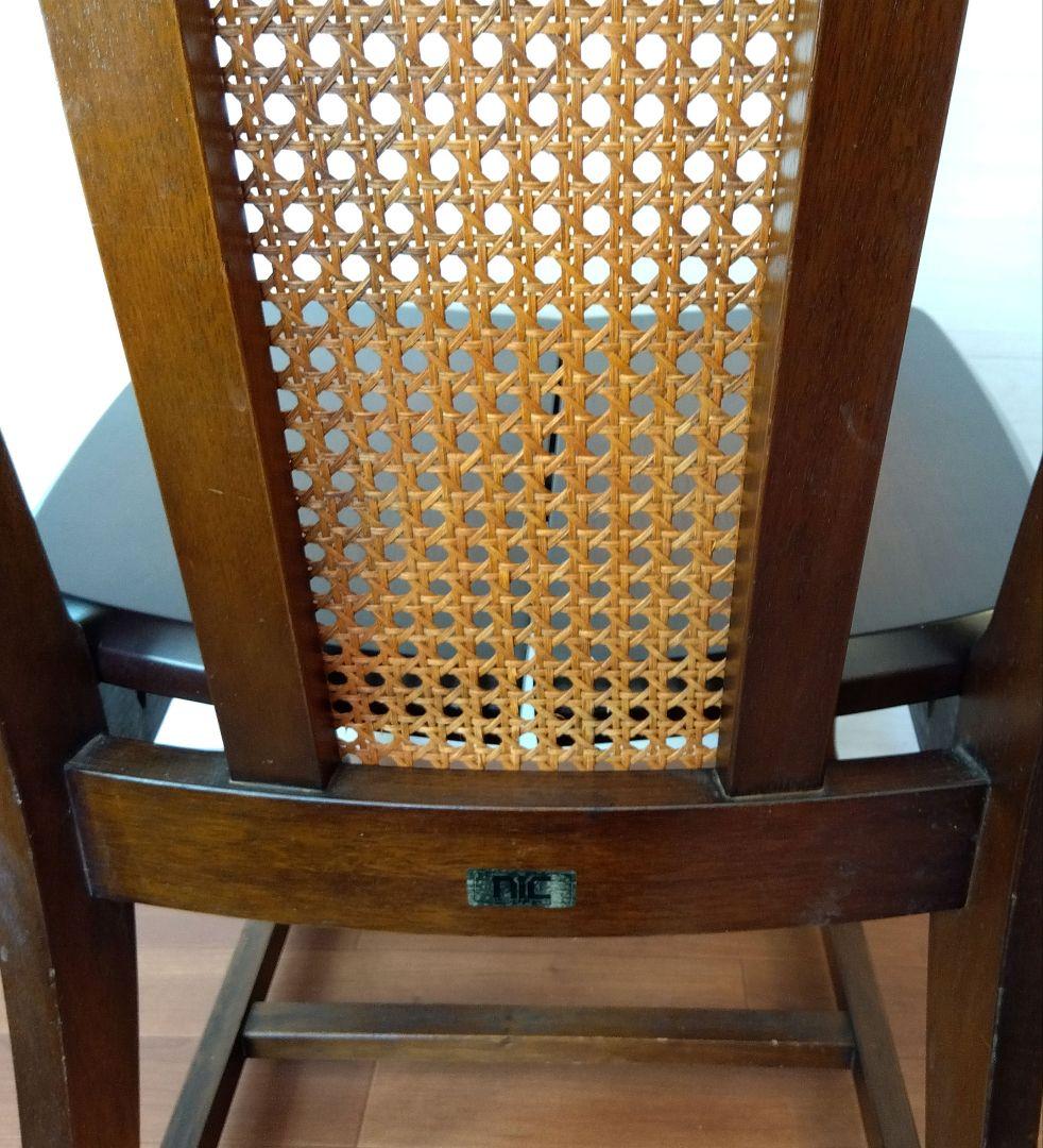 nic ニックチェーン　アンティーク　籐張り ダイニングチェア　希少