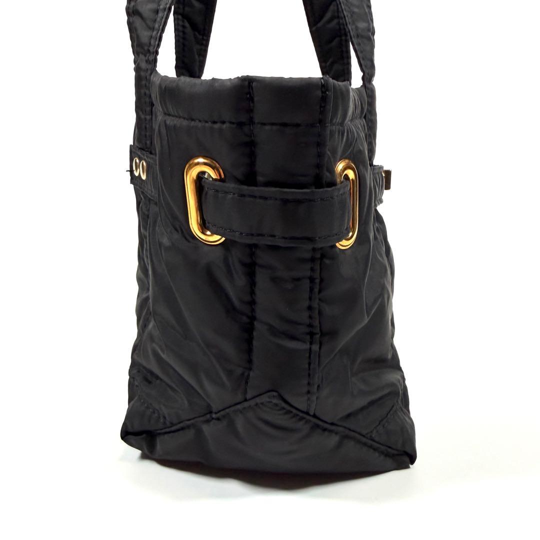 【美品】シータパランティカ　トートバッグ　ナイロン　ゴールド金具　ブラック