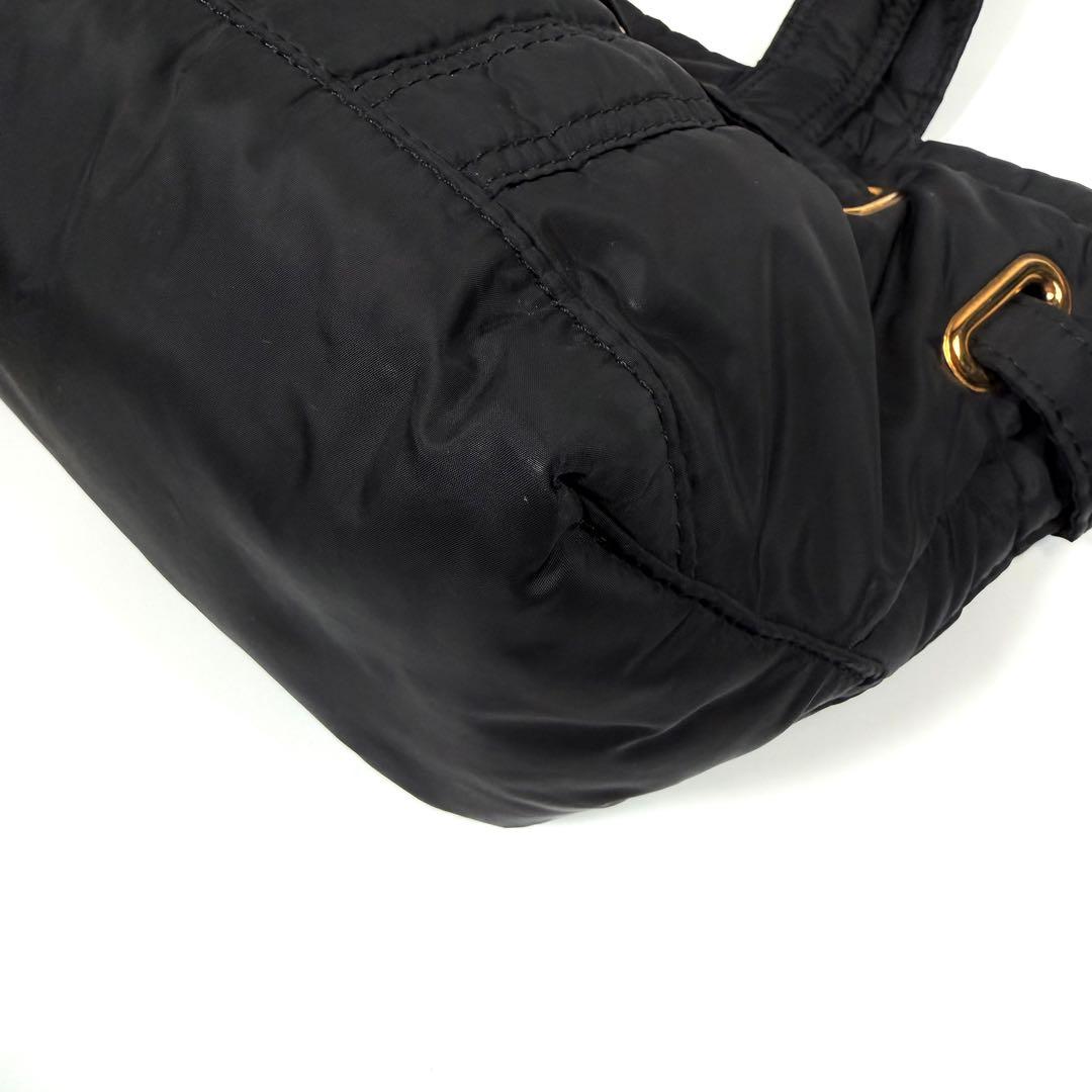 【美品】シータパランティカ　トートバッグ　ナイロン　ゴールド金具　ブラック